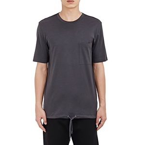 Helmet Lang Charcoal Waist Tie Shirt Medium